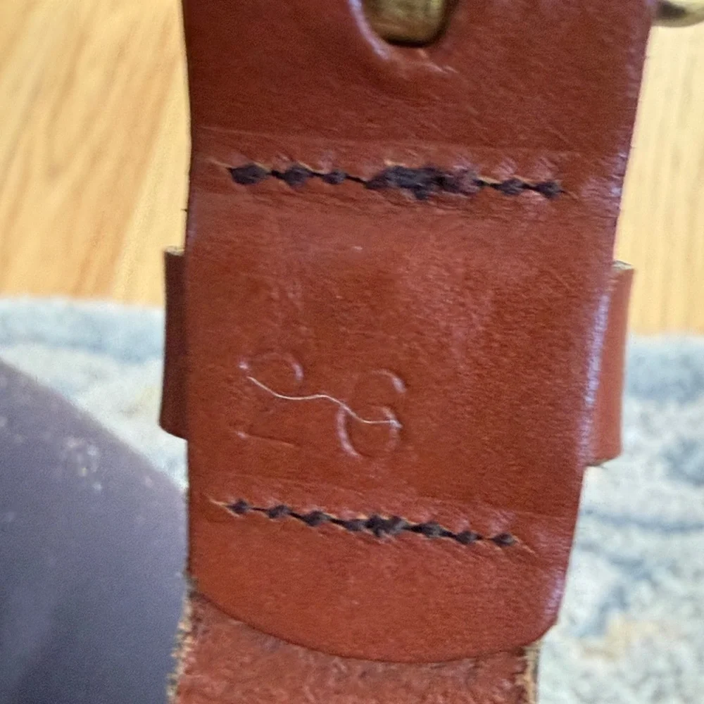 Boys Blue and Brown Belt with Crab Design, size 26